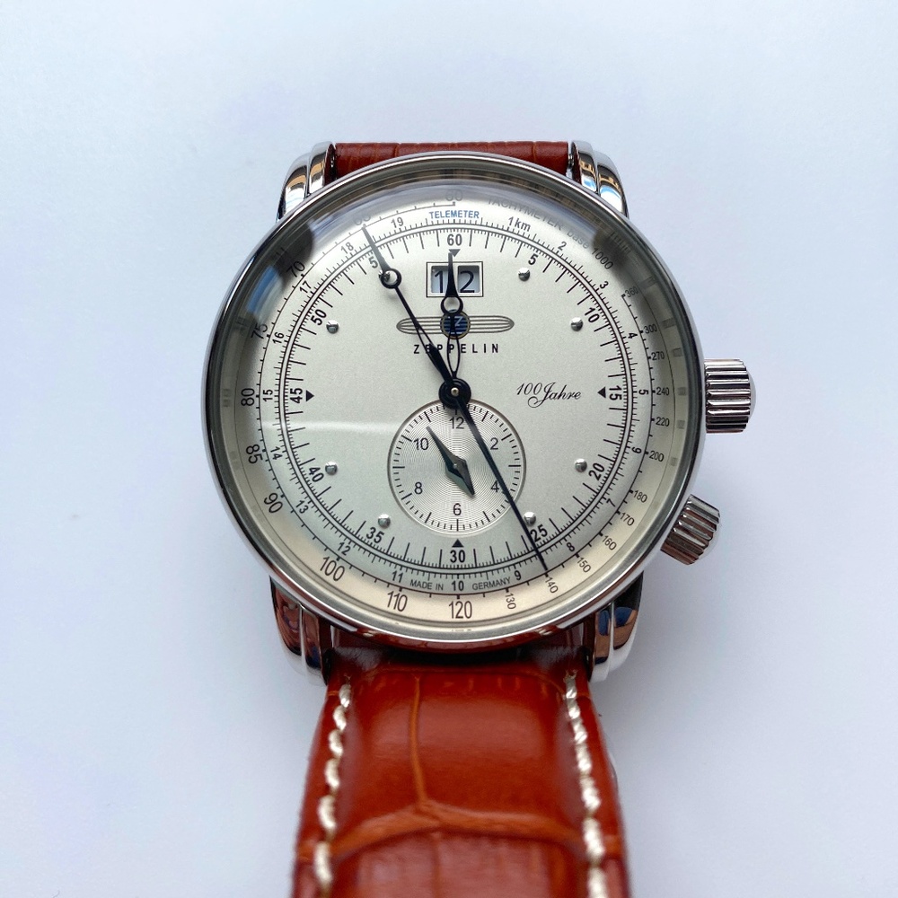 Dress Watch ZEPPELIN, Germany 7640-1 | 100 JAHRE | Dual date | Big Date